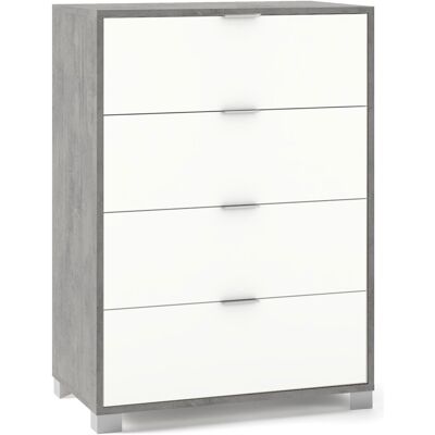 Cassettiera Sarmog A784CEBNI QUADRANTE 784 Cemento e Bianco neve Cassettiera Sarmog A784CEBNI QUADRANTE 784 Cemento e Bianco neve