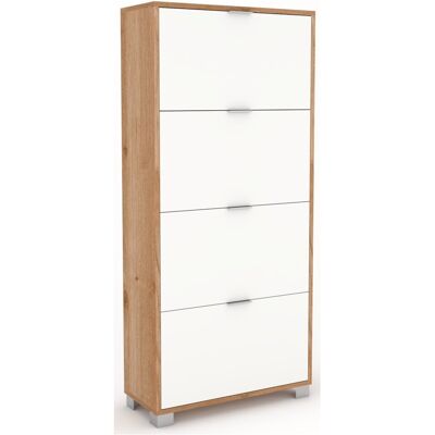 Scarpiera Sarmog A764RCBNI QUADRANTE 24 Paia Rovere cadiz e Bianco nev Scarpiera Sarmog A764RCBNI QUADRANTE 24 Paia Rovere cadiz e Bianco nev