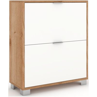 Scarpiera Sarmog A782RCBNI QUADRANTE 12 Paia Rovere cadiz e Bianco nev Scarpiera Sarmog A782RCBNI QUADRANTE 12 Paia Rovere cadiz e Bianco nev