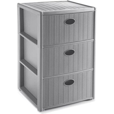 Cassettiera salvaspazio Stefanplast 30468 ELEGANCE 3C Stone grey Cassettiera salvaspazio Stefanplast 30468 ELEGANCE 3C Stone grey
