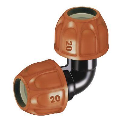 Raccordo a gomito Claber 20mm - Facile da installare e stagno Raccordo a gomito Claber 20mm - Facile da installare e stagno