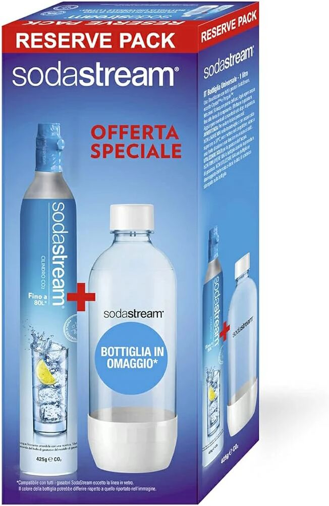 Sodastream ricarica Co2 con bottiglia 1 litro in omaggio