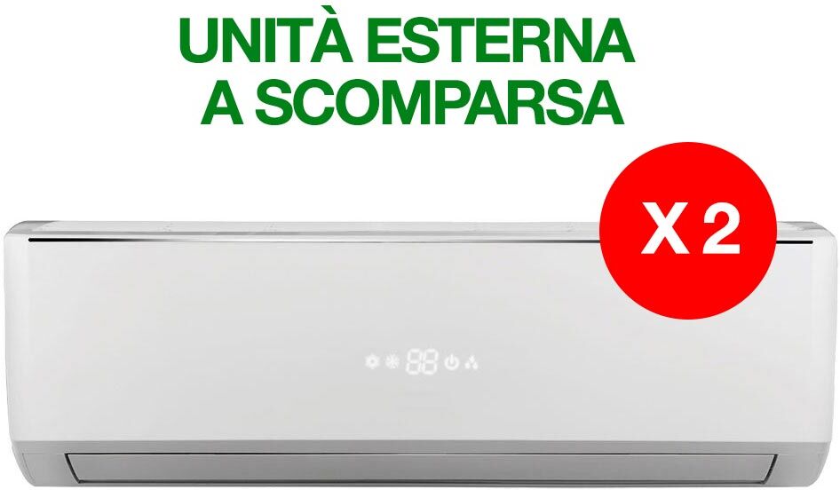 Fintek Climatizzatore Milano con unità esterna a scomparsa DUAL 9000 BTU