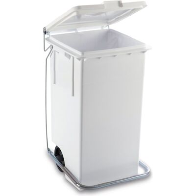 Bidone carellato Giganplast MAX con pedale e reggisacco Bianco Bidone carellato Giganplast MAX con pedale e reggisacco Bianco