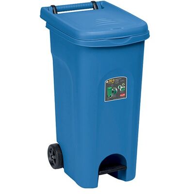 Bidone carellato Stefanplast 25602 URBAN ECO SYSTEM con pedale Blu Bidone carellato Stefanplast 25602 URBAN ECO SYSTEM con pedale Blu