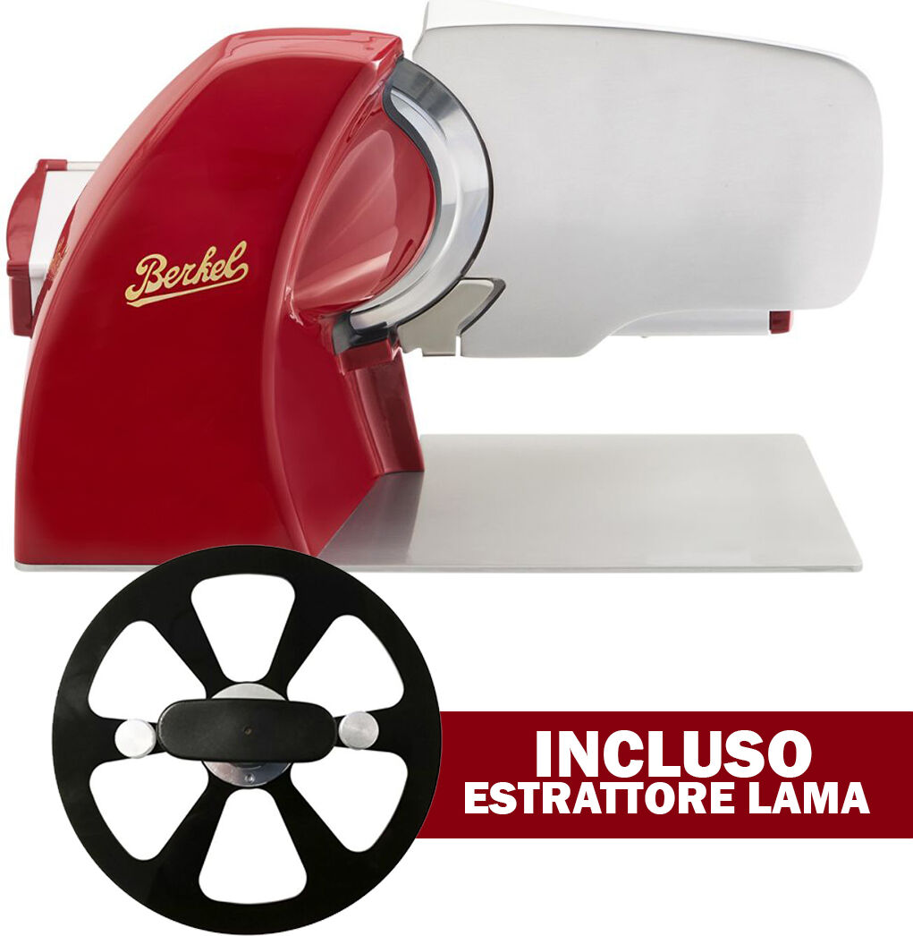 affettatrice berkel home line 200 plus rossa con estrattore lama incluso