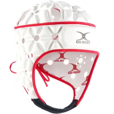 Casco da rugby - GILBERT - AIR - Bianco/Rosso - Taglia M Casco da rugby - GILBERT - AIR - Bianco/Rosso - Taglia M
