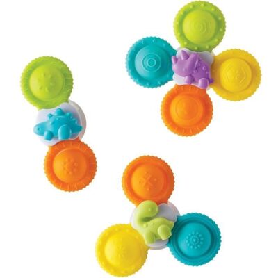 Infantino Modello - Set di Spinner in Silicone per Neonati Infantino Modello - Set di Spinner in Silicone per Neonati