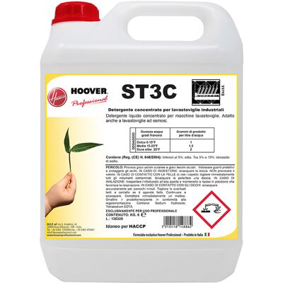 Hoover ST3C Detersivo liquido per lavastoviglie - Concentrato, 6kg Hoover ST3C Detersivo liquido per lavastoviglie - Concentrato, 6kg