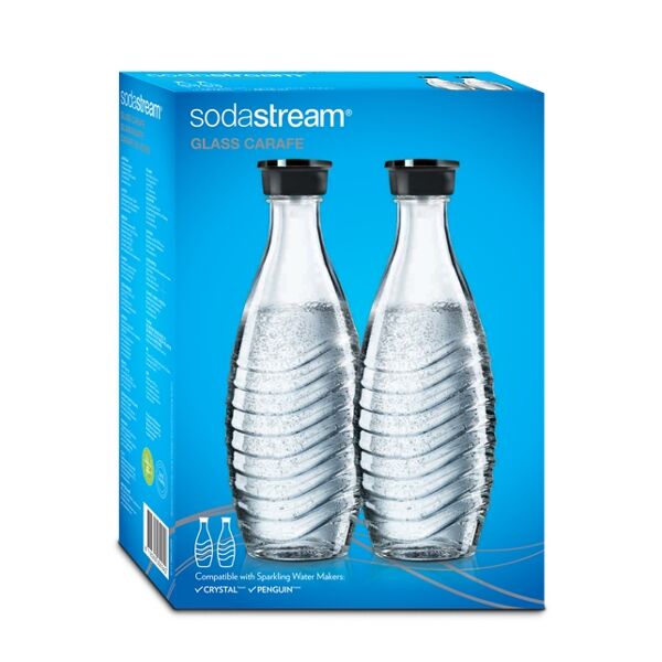 sodastream pack da 2 bottiglie sodastream in vetro 0,75 l
