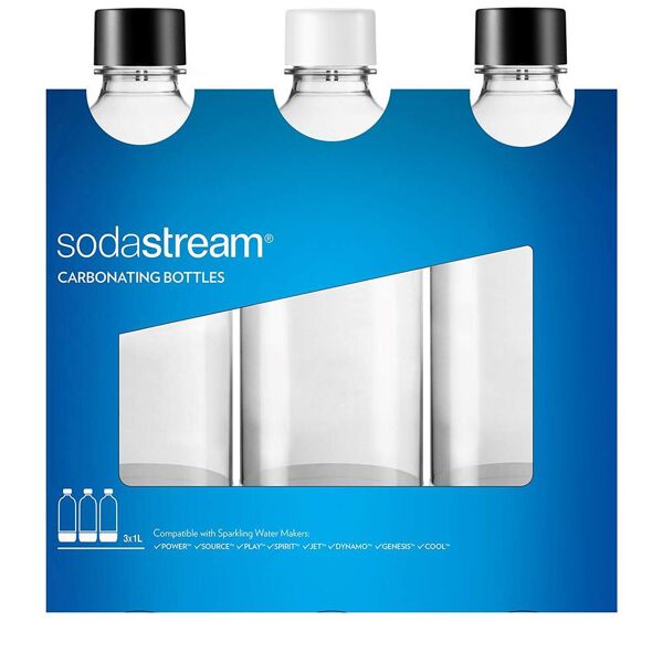sodastream promo pack 2 bottiglie + 1 omaggio in plastica da 1l