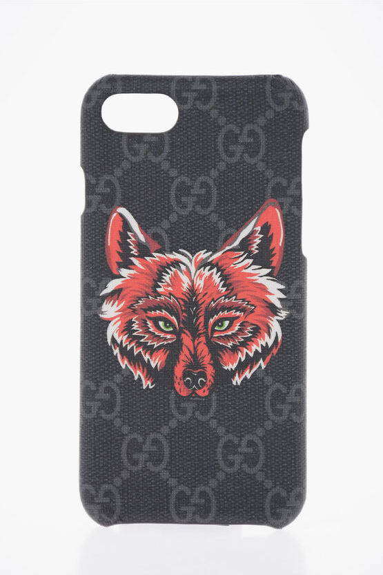 Gucci Cover iPhone 8 Stampa Lupo taglia Unica Gucci Cover iPhone 8 Stampa Lupo taglia Unica