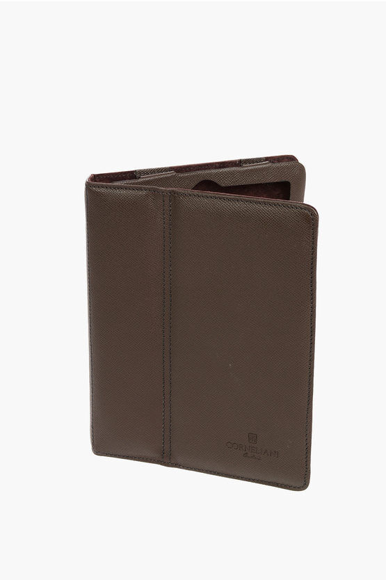 Corneliani Custodia Bifold per Tablet in Pelle Martellata taglia Unica