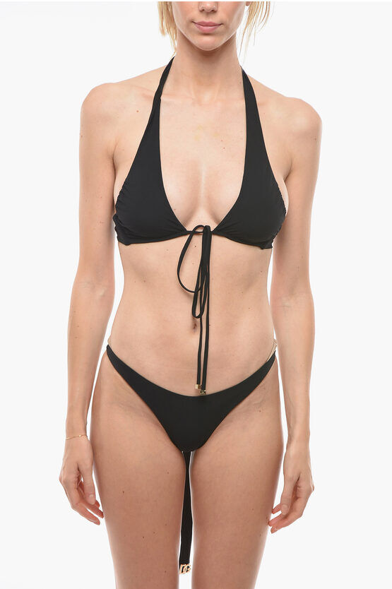 Dolce&Gabbana Set Bikini con Dettaglio Lace up taglia S