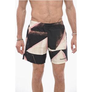 Alexander McQueen Costume da Bagno Boxer DOUBLE DIAMOND In Nylon taglia L