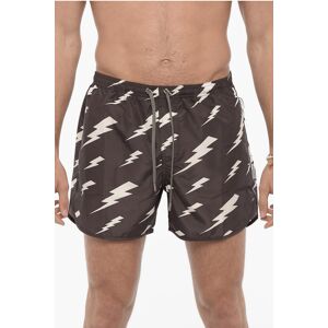 Neil Barrett Costume da Bagno Boxer RAIN Slim Fit con Monogram All Over taglia L