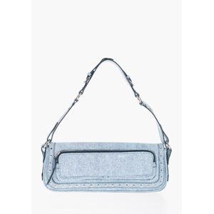 By Far Borsa a spalla MADDY In Pelle effetto Denim con Borchie taglia Unica