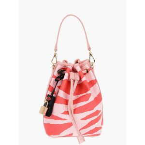 MCM Borsa Bucket in Pelle Martellata con Motivo Zebra taglia Unica