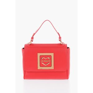 Moschino LOVE Borsa a Spalla in Ecopelle con Logo in Metallo Dorato taglia Unic