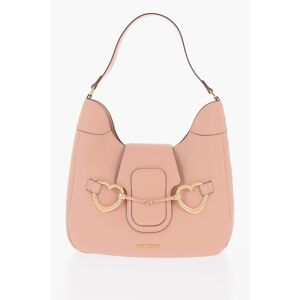 Moschino LOVE Borsa Hobo in Ecopelle Martellata con Maxi Morsetto a F taglia Un