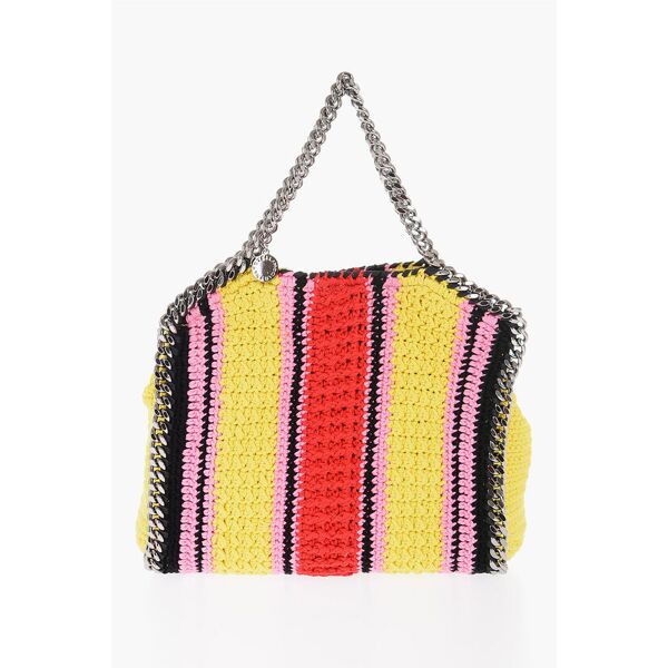 stella mccartney borsa a spalla in crochet con catena argentata taglia unica