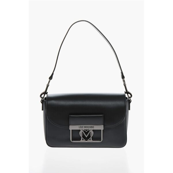 moschino love borsa in eco pelle con chiusura effetto argento taglia unica