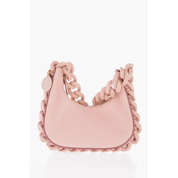 stella mccartney mini bag hobo in ecopelle martellata con dettaglio catena taglia unica