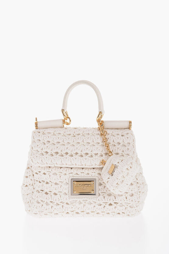 Dolce&Gabbana Borsa a Mano in Crochet con Charm Removibile taglia Unica