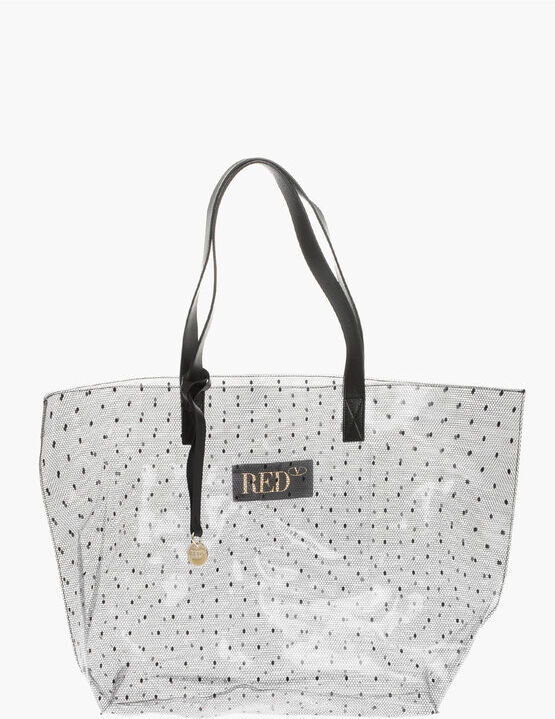 Valentino Borsa a Mano in Pvc a Pois taglia Unica