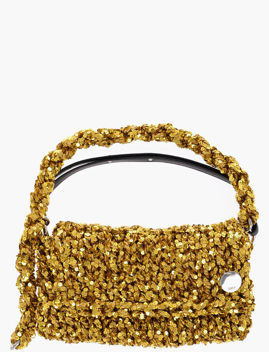 Jil Sander Borsa A Spalla Lavorata A Maglia Con paillettes taglia Unica