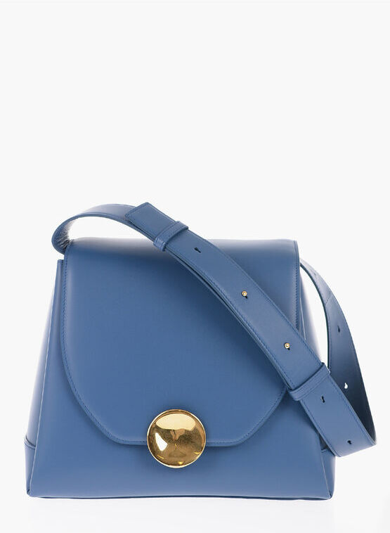 Jil Sander Borsa a Spalla VICTOR In Pelle con Placca Dorata taglia Unica