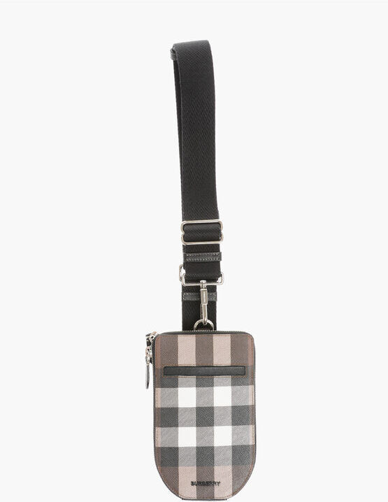 Burberry Borsa a Tracolla in Ecopelle a Quadri Shephard's taglia Unica