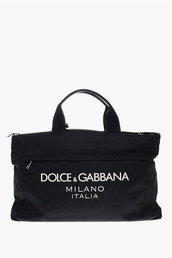 Dolce&Gabbana Borsa da Viaggio in Nylon con Logo in Rilievo taglia Unica