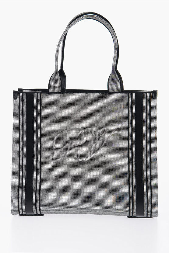 Roger Vivier Borsa Tote CALL ME VIVIER In Canvas Con Rifiniture in Pelle taglia Uni