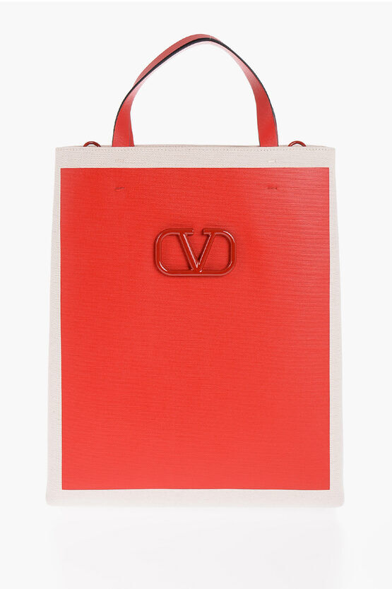 Valentino GARAVANI Borsa Tote Bicolore con Placca Logo taglia Unica