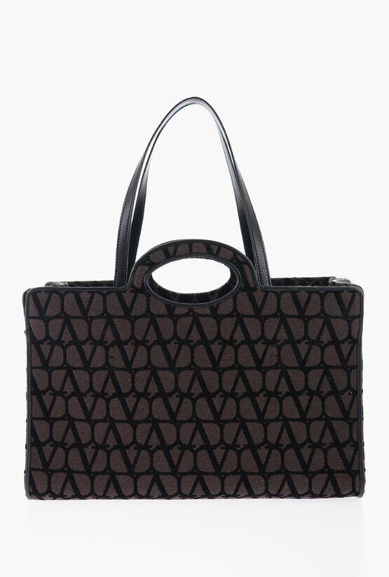 Valentino GARAVANI Borsa Tote con Monogram All-Over e Rifiniture in Pe taglia Un