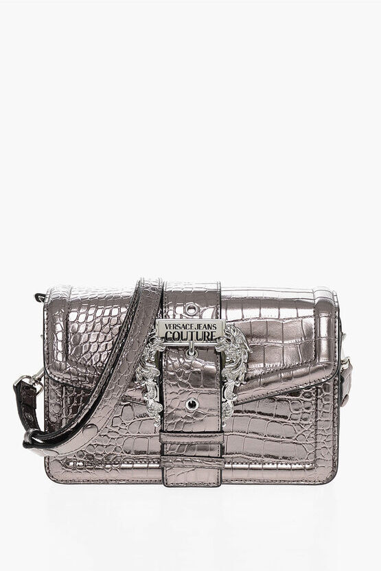 Versace JEANS COUTURE Borsa a Spalla in Ecopelle Metallizzata Effett taglia Un