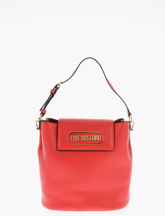 Moschino LOVE Borsa a Secchiello in Ecopelle Martallata con Chiusura taglia Uni