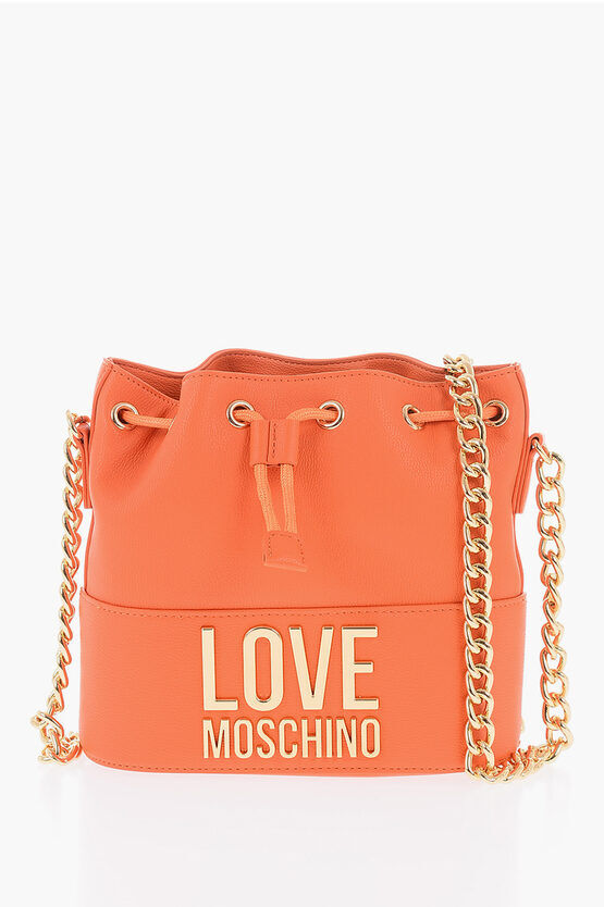 Moschino Love Borsa a Secchiello in Ecopelle Martellata con Tracolla taglia Uni