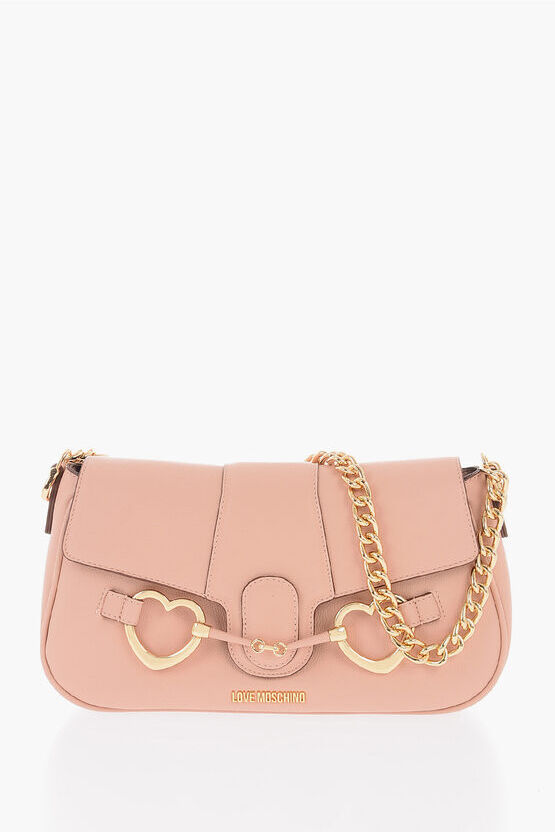 Moschino LOVE Borsa a Spalla BIG HEARTBIT in Ecopelle taglia Unica