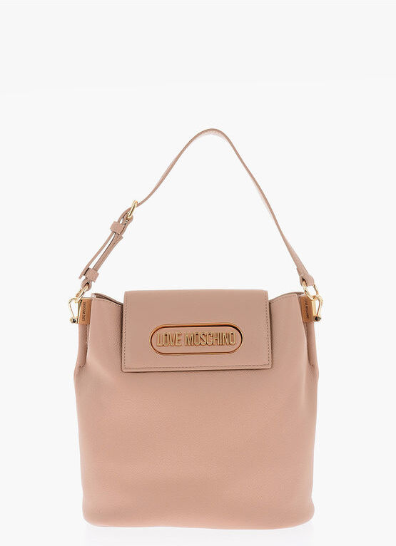 Moschino LOVE borsa a spalla in ecopelle con logo dorato taglia Unica