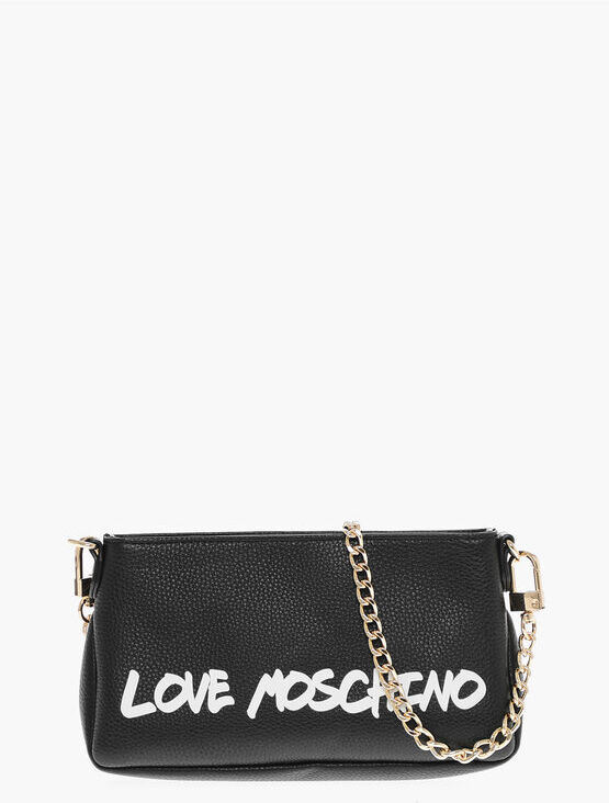 Moschino LOVE Borsa a Spalla In pelle Martellata con Stampa Graffiti taglia Uni