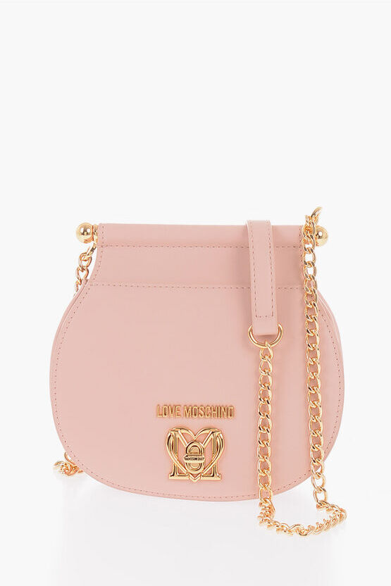 Moschino LOVE Borsa a Tracolla in Ecopelle con Chiusura Turn Lock taglia Unica