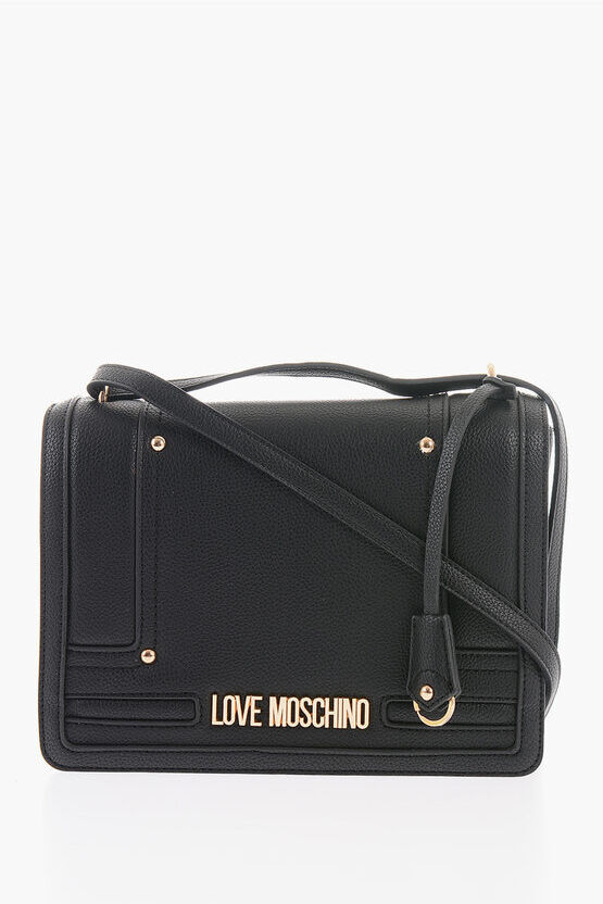 Moschino LOVE Borsa a Tracolla in Ecopelle con Logo Dorato taglia Unica