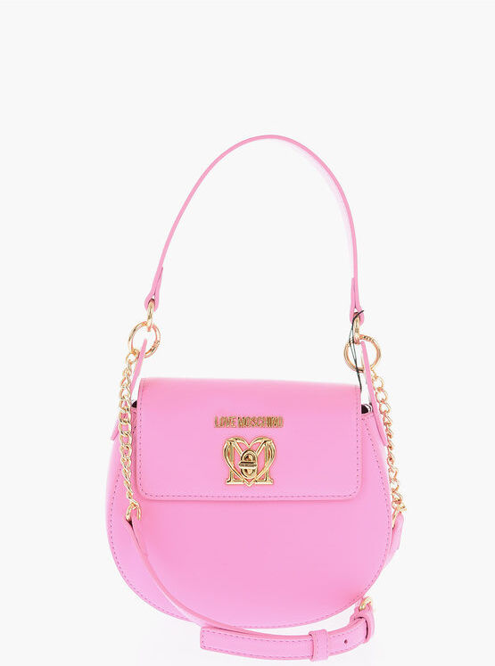 Moschino LOVE Borsa a Tracolla in Pelle Vegan con MinI Monogram Dorat taglia Un