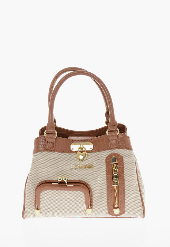 Moschino LOVE Borsa Handle in Tessuto Intrecciato con Rifiniture in E taglia Un