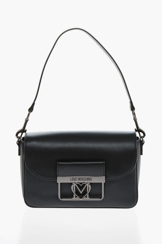 Moschino LOVE Borsa in Eco Pelle con Chiusura Effetto Argento taglia Unica