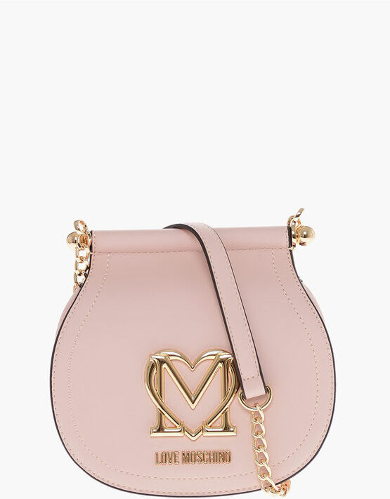 Moschino LOVE Borsa in Ecopelle con Tracolla a Catena e Logo Dorato taglia Unic