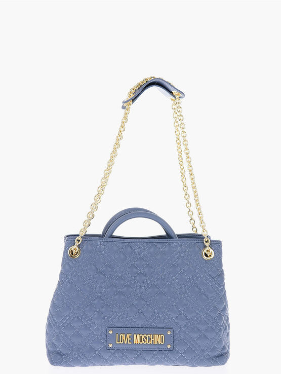 Moschino LOVE Borsa in Ecopelle Trapuntata con Catena Dorata taglia Unica