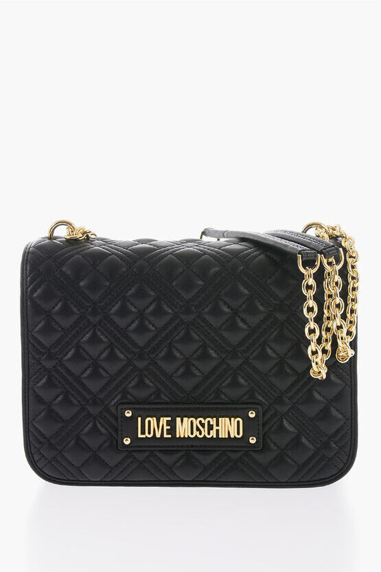 Moschino LOVE Borsa in Ecopelle Trapuntata con Tracolla a Catena taglia Unica